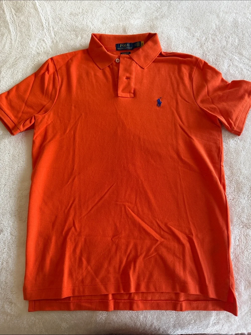 Polo by Ralph Lauren Orange Short-Sleeve Polo with Navy Pony